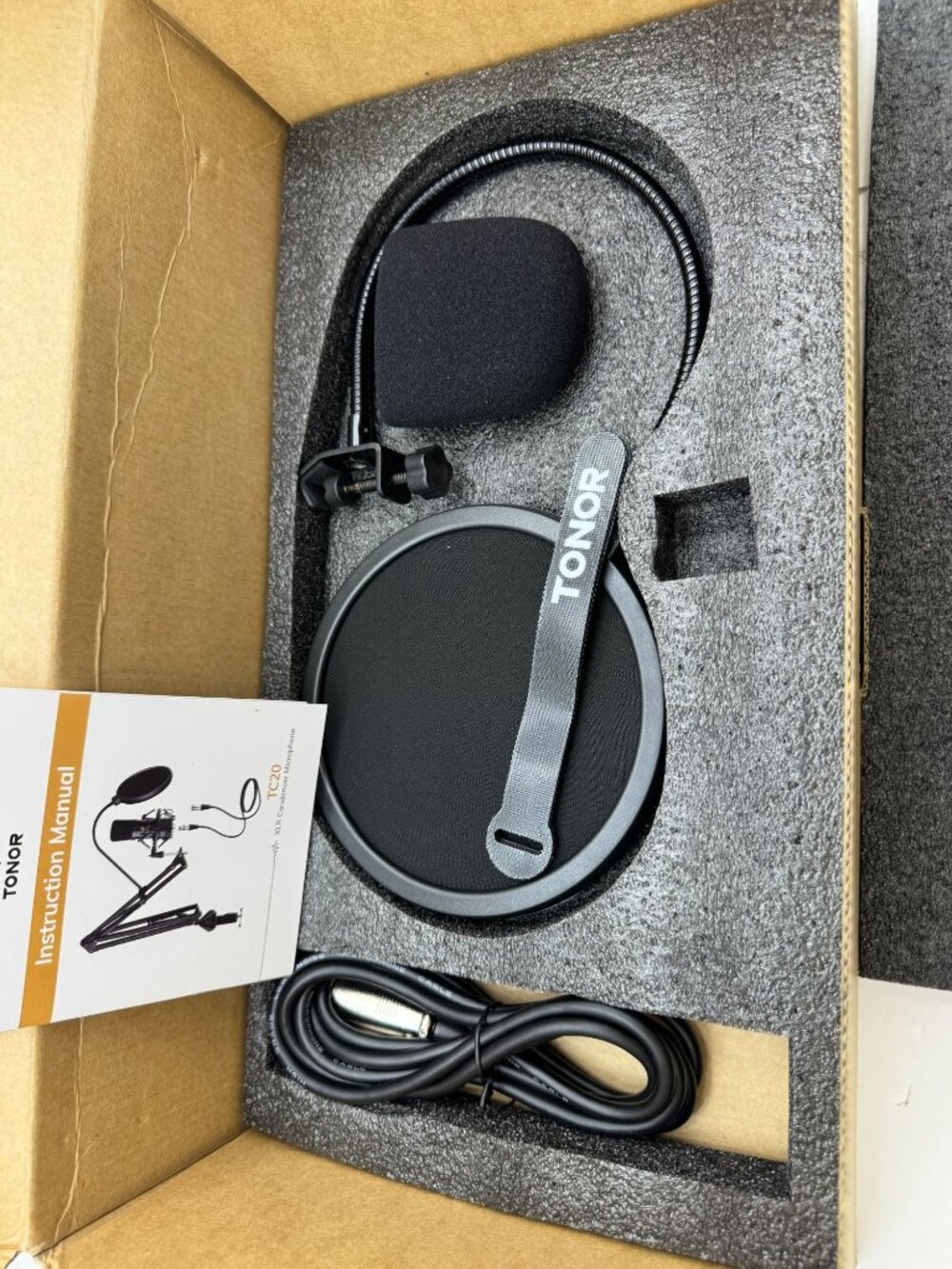 Tonor TC20 XLR Condenser Microphone Kit With Pop Filter Foam Cover & High-Grade